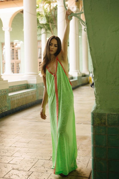 Pitusa Inca Sun Dress in Lime Supernomad Supernomad the Luxury Edit for the Chic Wanderer