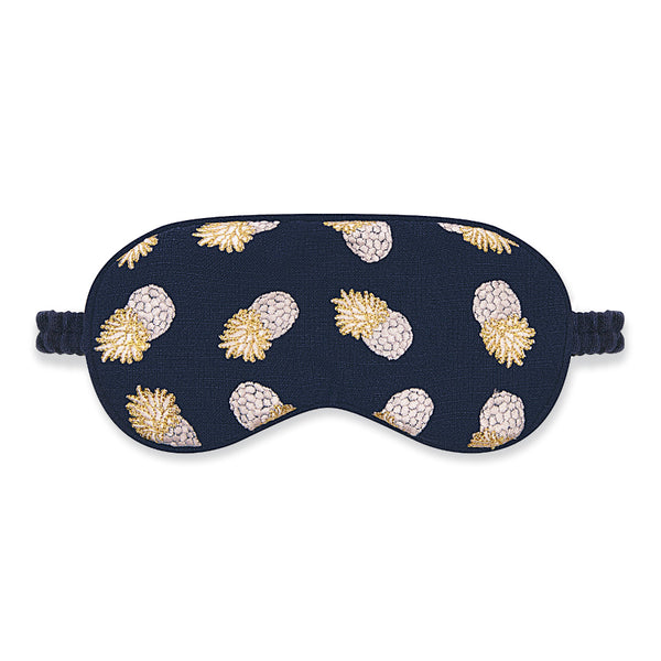 Elizabeth Scarlett Ananas Indigo Eye Mask at Supernomad