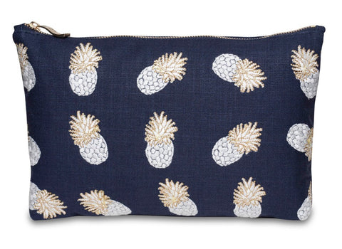 Elizabeth Scarlett Ananas Indigo Pouch at Supernomad