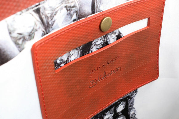 Interior of historically inspired vintage Elvis & Kresse Tooley Tote