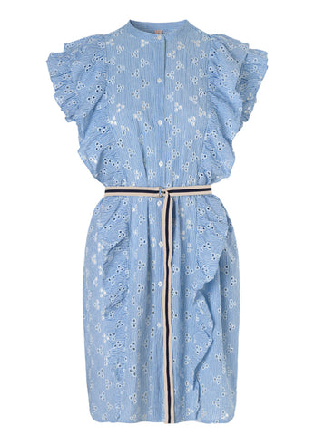 Becksondergaard Anglaise Haley Dress in Blue Stripes at Supernomad