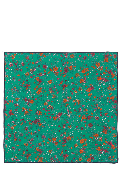 Becksondergaard Darwin Silk Square Scarf in Golf Green at Supernomad