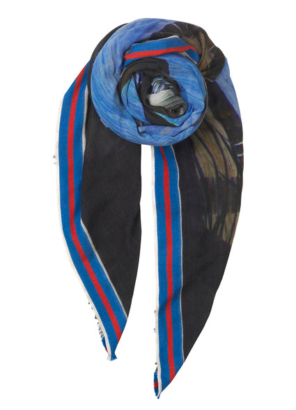 Becksondergaard Nero Wool Scarf in Blue Nights at Supernomad
