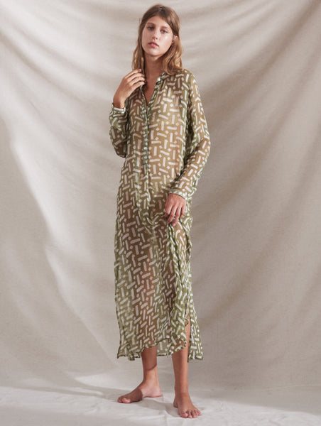 Cloe Cassandro Andrea Maxi Dress in Olive Henri at Supernomad