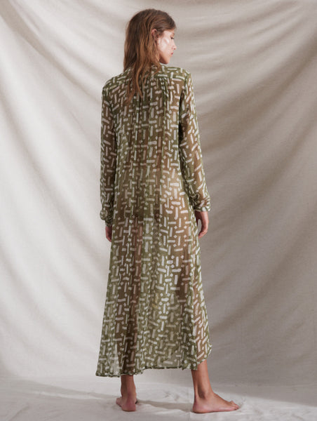 Cloe Cassandro Andrea Maxi Dress in Olive Henri at Supernomad