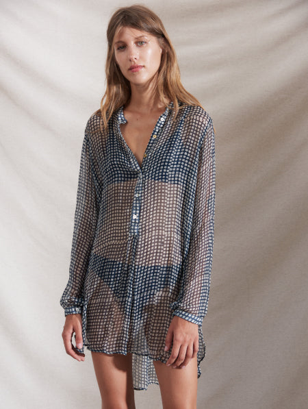 Cloe Cassandro Andrea Tunic in River Check at Supernomad
