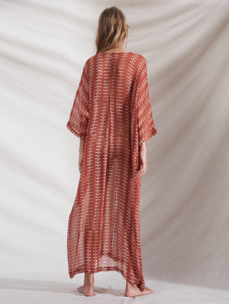 Cloe Cassandro Luna Maxi Dress in Red Desert Kerala at Supernomad