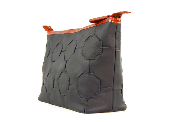 Elvis & Kresse Fire & Hide Cosmetics Case in Blue at Supernomad