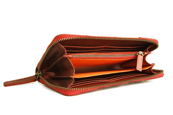 Elvis & Kresse Fire & Hide Zip Purse in Red at Supernomad