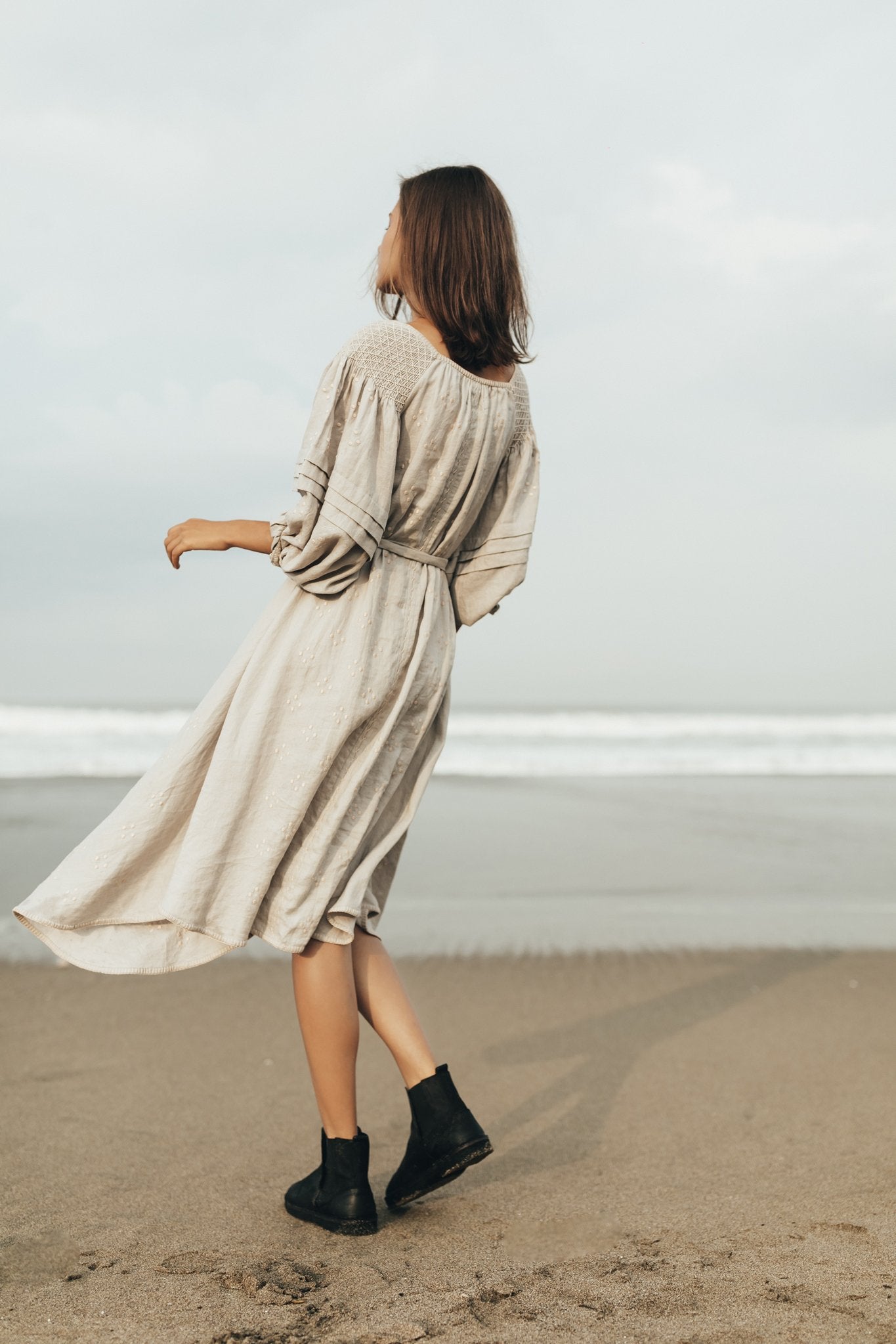 Grey smock deals dress
