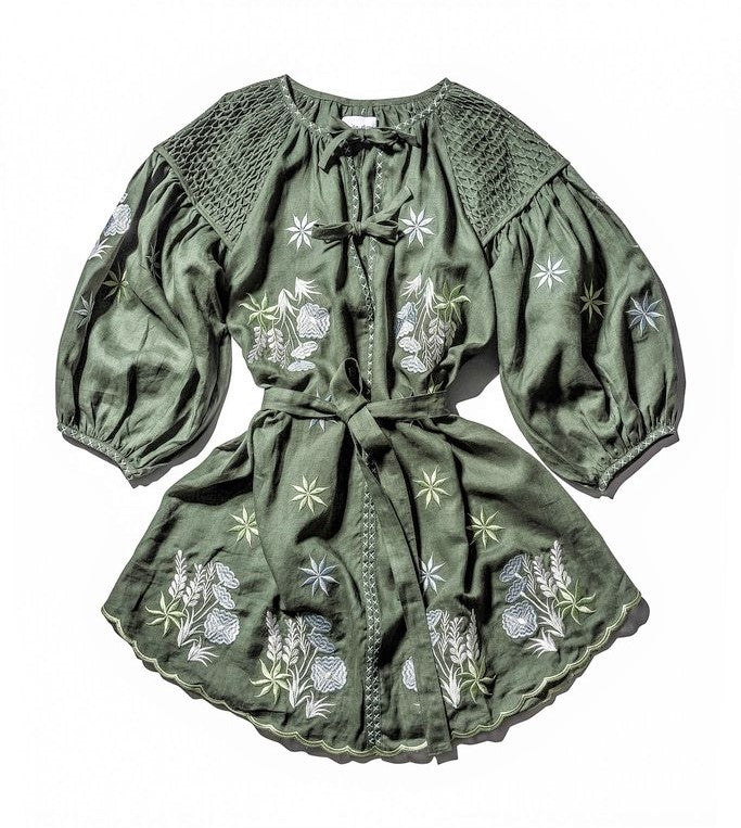 Innika Choo Mini Smock Dress in Green - Supernomad - Supernomad - the Luxury Edit for the Chic Wanderer Innika Choo Mini Smock Dress in Green - Supernomad - Supernomad - the Luxury Edit for the Chic Wanderer