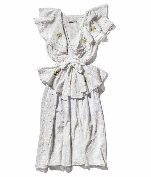 Innika Choo Pi Fürlunche Sailor Wrap Dress in Milk at Supernomad
