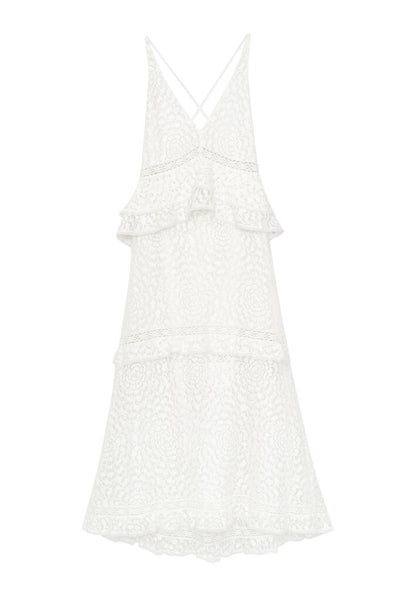 Kisuii Helia Lace Maxi Dress in White at Supernomad