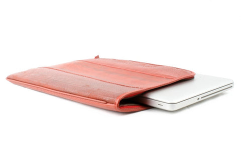 Red Elvis & Kresse Laptop Case made from reclaimed vintage fire hose