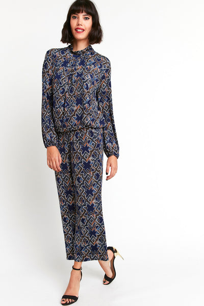 Onjenu Dawn Trouser in Star Tile Navy at Supernomad