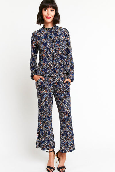 Onjenu Dawn Trouser in Star Tile Navy at Supernomad