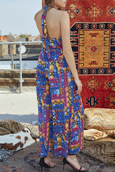 Onjenu Ciara Halterneck Jumpsuit in Majorelle at Supernomad