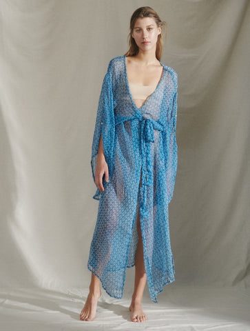 Cloe Cassandro Fifi Dress in Blue Sail Mercury at Supernomad
