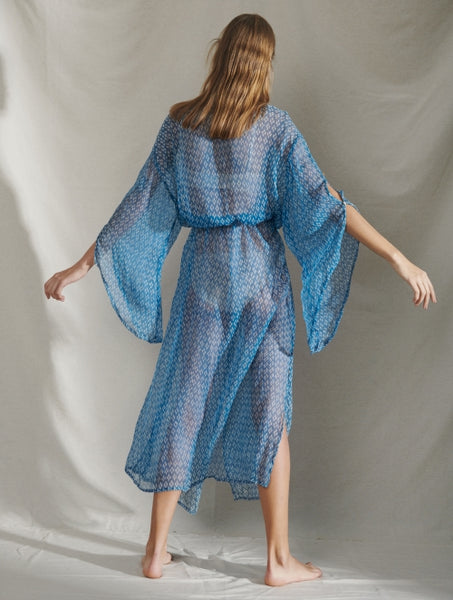 Cloe Cassandro Fifi Dress in Blue Sail Mercury at Supernomad