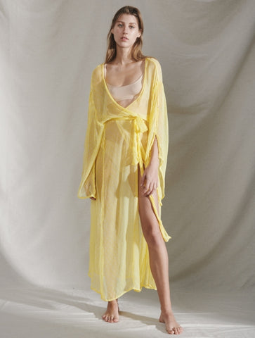 Cloe Cassandro Fifi Dress in Lemon Joplin at Supernomad