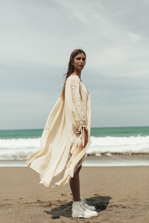Innika Choo Hand Embroidered Pocket Smock Maxi Frida Wailes