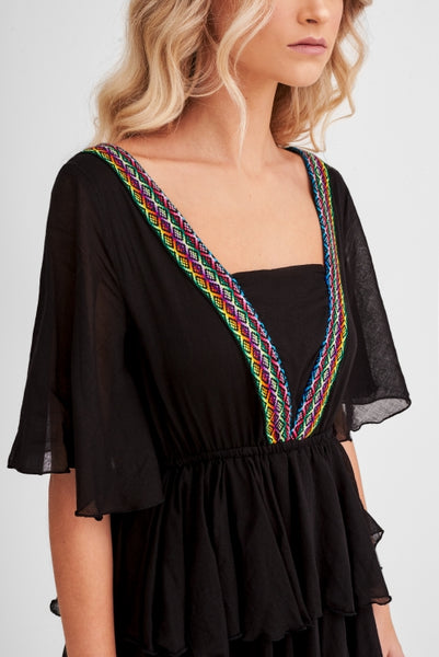 Pitusa Talullah Short Dress in Black at Supernomad