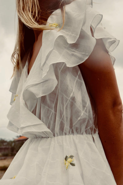 Innika Choo Pi Fürlunche Sailor Wrap Dress in Milk at Supernomad