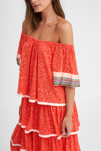 Pitusa Boho Dress in Strawberry at Supernomad