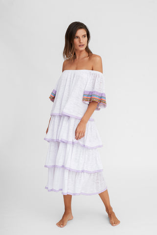 Pitusa Boho Dress in White at Supernomad