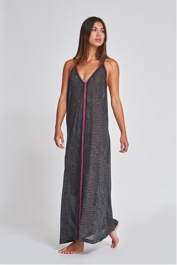 Pitusa Cheetah Sun Dress in Black Supernomad Supernomad the