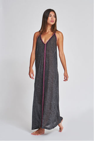 Pitusa Cheetah Sun Dress in Black at Supernomad