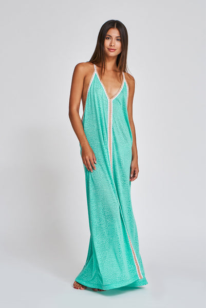 Pitusa Cheetah Sun Dress in Mint at Supernomad