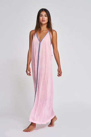 Pitusa Cheetah Sun Dress in Light Pink at Supernomad