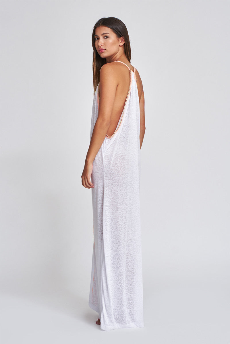 Pitusa Cheetah Sun Dress in White Supernomad Supernomad the