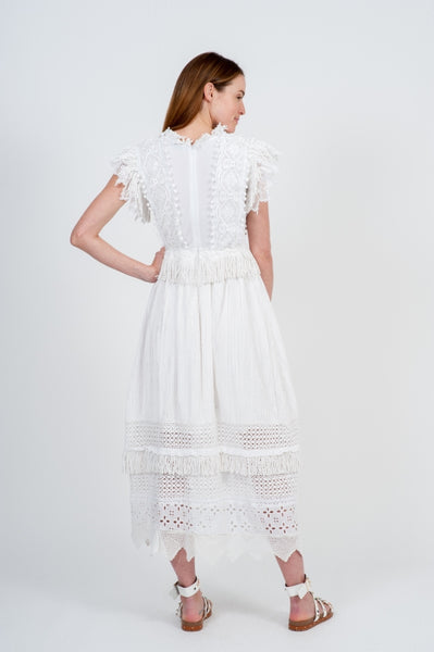 Place Nationale Anglet Tassel Maxi Dress in White at Supernomad
