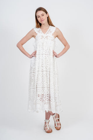Place Nationale Foix Maxi Sun Dress in White at Supernomad