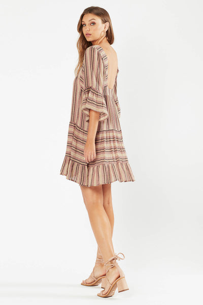 Tigerlily Tami Long Sleeve Mini Dress in Stripe at Supernomad