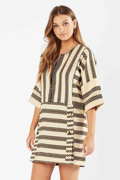 Tigerlily - Oasis Smock Mini Dress in Stripe