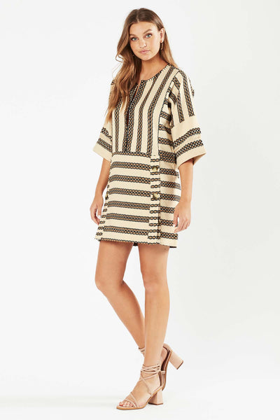 Tigerlily Oasis Smock Mini Dress in Stripe at Supernomad
