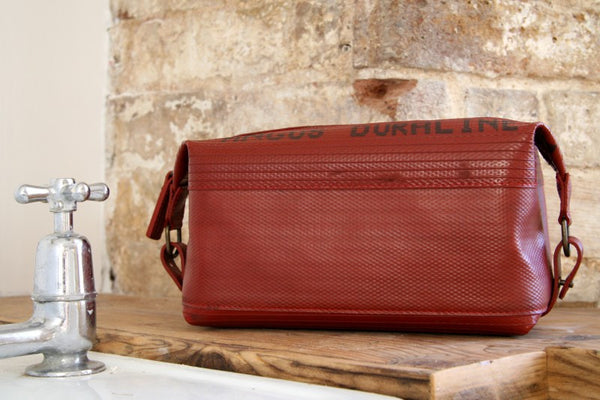 Luxury Elvis & Kresse Large Wash Bag made from recycled London fire hose