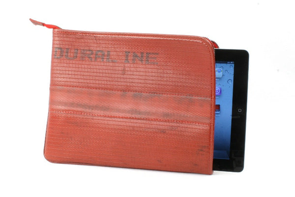 Red Elvis & Kresse iPad Tablet case made from vintage materials